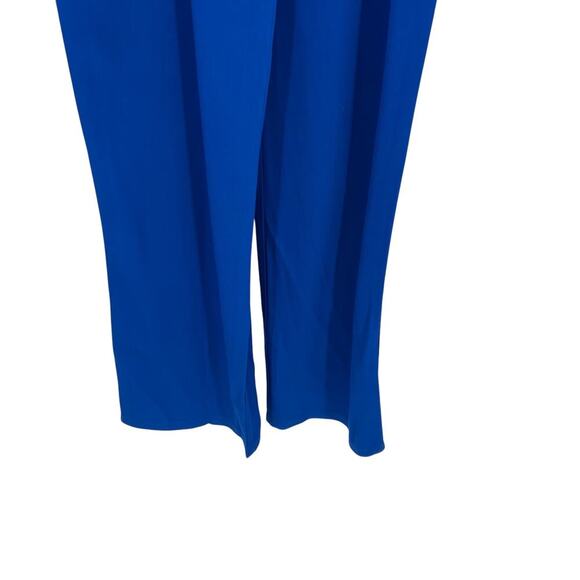 Karina Grimaldi Silvia Solid Jumpsuit Sleeveless Open Back Blue Size Small - Picture 6 of 14